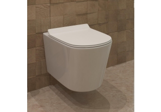 Унитаз подвесной SM9315, безободковый, сиденье тонкое