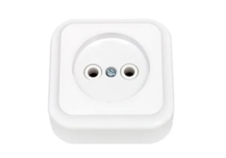 Розетка 1гн без З/К о/у белый IP20 Пралеска Беларусь РА16-255