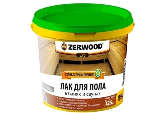 Лак ZERWOOD LPB д/пола в банях и саунах 0.9кг