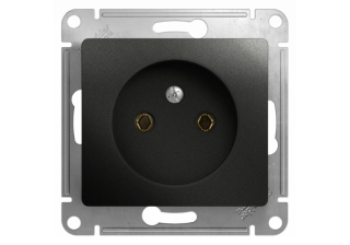 Розетка 1гн без З/К с/у антрацит механизм 16А Glossa Schneider Electric GSL000741