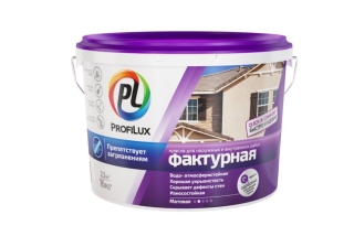 Краска ВД Profilux фасадная фактурная матовая белая 16 кг