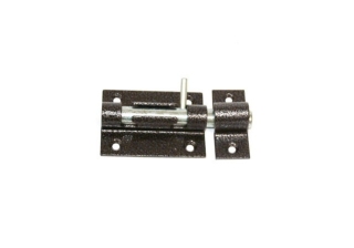 Засов накл УНИВЕРСАЛЬНЫЙ с круглым ригелем ант.серебро 5095