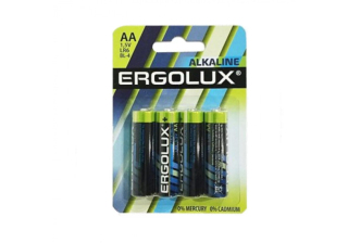 Батарейка «Ergolux» Alkaline LR6 BL-4   (4*АА-блистер  180 комп.)/11748/870983