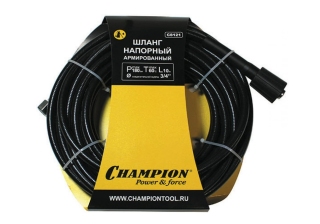 Шланг напорный армированный CHAMPION 10м (Max 180бар Т 60С) резьба М14*1.5мм +резьбаМ22*1.5мм, С8121
