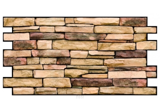 Панель ПВХ Сланец песочный /0,98м*0,498м/