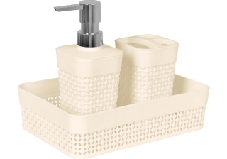 Набор для ванной OSLO MINI 3 предмета (молочный) PLAST TEAM PT1338