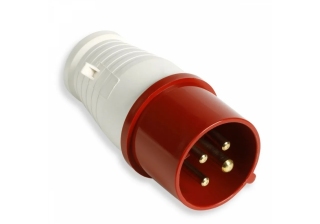 Вилка переносная силовая ССИ-014 3Р+РЕ 16А 380В бел/красный IP44 IEK