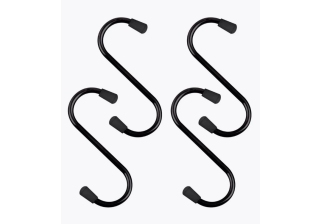 Крючок S-образный ЛОФТ метал. Черные Мультидом (блистер 4 шт) DA52-174  275356