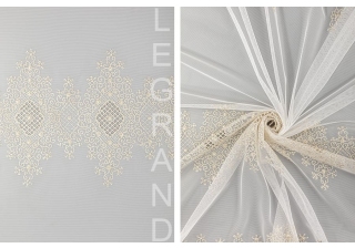 Тюль Катрин 500х280 белый с золотом