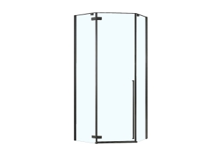 Душевое ограждение Loranto NEO 100x100x195 прозр закал стекло 8мм, профиль черн(CS-22107B-100)