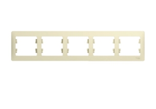 Рамка 5гн крем Glossa Schneider Electric GSL000205