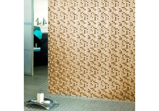 Штора в ванную комнату 180х200 ПВХ Mosaico беж. 3011