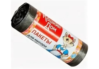 Пакеты для мусора КОШКИН ДОМ  60л*20шт серый /30-10-060 З-ON