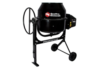Бетоносмеситель QUATTRO ELEMENTI Gravity 140 (550Вт,140л,27об/мин,замес 65л. полиамид.венец) 916-004