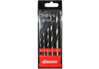 Набор сверел DERZHI п/металлу 5шт. (4,5,6,8,10мм)  /8302-005/