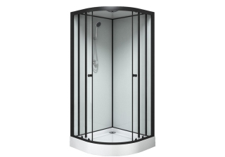 Душевая кабина 90x90x(190+15)см с низким поддоном 15см, прозрачное закаленное стекло 5 мм CS-22109