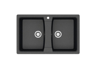 Мойка из искусственного камня AZARIO Elmas (780х500х190) Черная (сифон+герметик) CS00078333