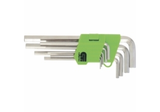 Набор ключей имбусовых HEX, 1,5-10мм., 45х, закаленные 9шт., удлиненные, никель /12318/  СИБРТЕХ