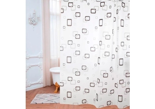 Штора для ванной Рыжий кот Квадраты, 180 x 180 см, PEVA 232687