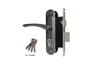 Замок врезной цилиндровый ЗВ 7 (серебро) Омега 3981