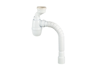 Сифон для писсуара 1 1/4 Х 40мм с манжетом 40/46ММ с гофротрубой 800мм WIRQUIN 248094