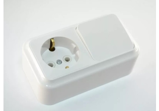 Блок 1кл + 1гн с 3/К о/у белый IP20 Пралеска Беларусь