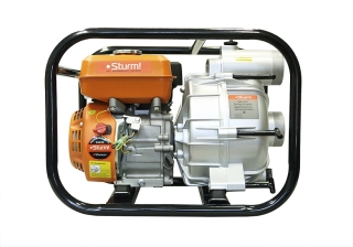 Мотопомпа Sturm 4-х такт, 7л.с.1000л./мин, д-80мм, ДЛЯ ГРЯЗНОЙ ВОДЫ, частицы-28мм