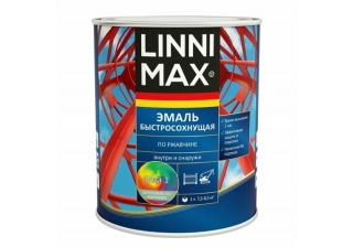 Грунт-эмаль быстросохнущая по ржавчине LINNIMAX RAL 8017 коричневая шелковисто-матовый 0.75л.