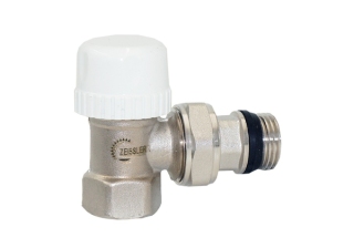 Кран д/рад. нижний угловой 1/2