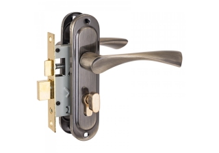 Замок врезной с/руч СТАНДАРТ 103/50В вертушка АB старая бронза 4847