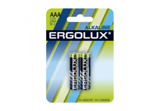 Батарейка «Ergolux» Alkaline LR03 BL-2   (2*ААА-блистер  240 комп.)/11743/871010