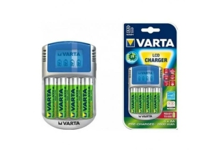 Зарядное устройство VARTA LCD Charger+4xAA 2600мАч .