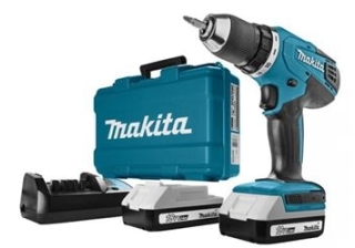 Дрель акк. Макита DF457DWE /18В/1,7кг/1.5Ач./БЗП/2АКБ Lilon/кейс/