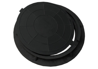 Люк полимерно-песчаный круглый черный тип С В125