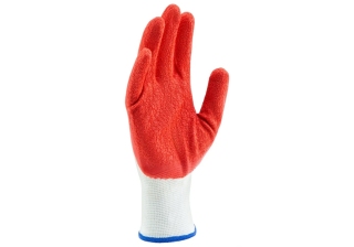 Перчатки трикотажные полиэфирные латексное рельефное покрытие /67767/ СИБРТЕХ