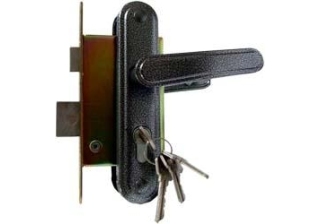 Замок врезной с ручк. 3В4-3.03 (серебро) 