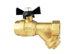 Кран шаровый с фильтром 