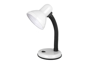 Светильник настольный Ultraflash UF-301P С01, ЛОН, 60Вт, 230В, белый (Е27) /12367/876336