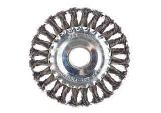 Щетка для УШМ 125мм, посадка 22,2 мм, плоская, крученая проволока /74632/ MATRIX