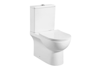 Унитаз Azario Ambre безободковый в комплекте сиденьем микролифт 645x370x815мм AZ-848