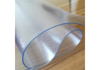 Клеёнка прозрачная силиконовая Рифленая 0.8мм (0.6мх20м) Декорель