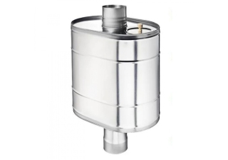 Бак на трубе для печи 60 л., ф115, ALSI 439/0,8мм (штуцер 3/4