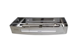 Полка литая прямоугольная, одинарная, из нерж. стали 5655