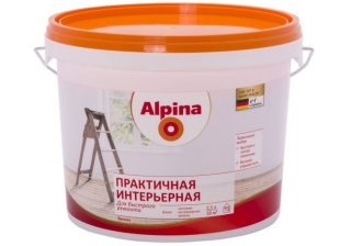 Краска ВД Альпина Практичная интерьерная 16.4кг 10л.