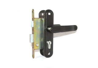 Замок врезной с ручк. 3В4-3.03 (черный) 