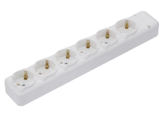 Колодка 6-гн. с/з 16А 3500Вт /3020-К NE-AD