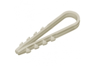 Дюбель-хомут (нейлон) ДХП 8-5 прямоугольный белый (100шт/упак)