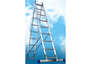 Лестница алюмин. двух. 5210 (2х10  мax H 282/478)(пр. Россия)