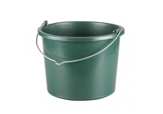 Ведро строительное, пластм. 16л. темно-зеленое ручка шланг