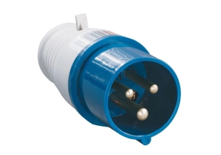 Вилка переносная силовая ССИ-013 2Р+РЕ 16А 220В бел/синий IP44 IEK